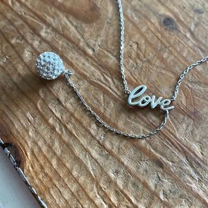 💛 925 Love Crystal Ball & Chain Necklace